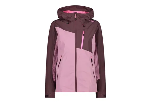 CMP Woman Jacket FIX Hood fard (C602) 36 - Funktionsjacke für Damen, wasserabweisend und atmungsaktiv, ideal für Outdoor-Aktivitäten bei jedem Wetter.