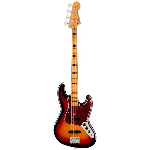 Fender Vintera III Early 70s Jazz Bass RW 3CS - E-Bass - Erlebe die 70er neu mit dem Fender Vintera III Jazz Bass. Historisch korrekte Replika mit Erlenbody, Ahornhals und Vintage-Hardware. Ideal für Musiker, die den klassischen Sound und Stil schätzen.