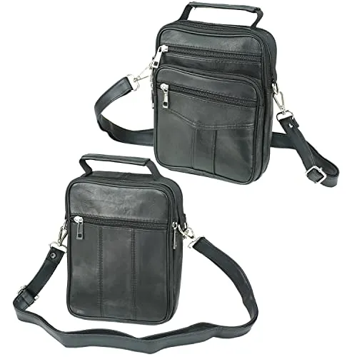 Sotala Herren Arbeitstasche Umhängetasche Herrentasche Schultertasche Messenger Flugbegleiter in Schwarz Echt Leder