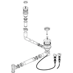 BLANCO Ablaufgarnitur 227451 mit Drehexcenter - Hochwertige Ablaufgarnitur für STATURA Spülen, ohne Überlauf. Ideal für eine moderne und funktionale Küchenausstattung.