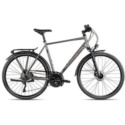 2R Manufaktur TLX30 Herren-Trekkingbike 28 Zoll Silber 60 cm - Fahrrad mit 30 Gängen und leichter Aluminiumrahmen, ideal für Pendler und Touren. Mit hydraulischen Scheibenbremsen und anpassbarer Federgabel für optimalen Fahrkomfort.