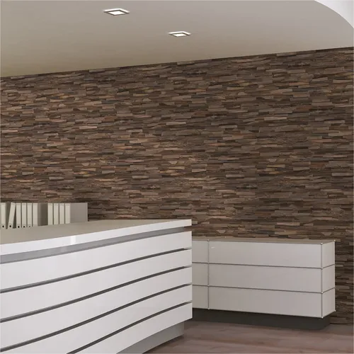 INDO 3D Wandpaneel Teak Elegance - Wandpaneele für den Innenbereich mit schallreduzierendem 3D-Effekt, lichtbeständig und aus echtem Holz für eine stilvolle Wandgestaltung.