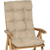 Beautissu Hochstuhlauflage Flair - Polster für Stühle & Sessel, 8 cm dicke Auflage für optimalen Sitzkomfort, perfekt für Hochlehner und in natürlichem Design
