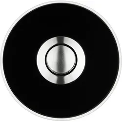 Grothe 64196 Piccolo Klingel Schwarz, Weiß - Klingeltaster in modernem Design, mit unsichtbarer Befestigung und edler Oberfläche – ideal für stilvolle Eingangsbereiche.