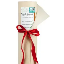 Sensalux Tischdecke - Creme Tischdeckenrolle 1,18m x 40m - Tischdecken für jede Feier, aus 100% Polypropylen, OEKO-TEX® zertifiziert, ideal für Hochzeiten, Geburtstage und Gartenpartys.