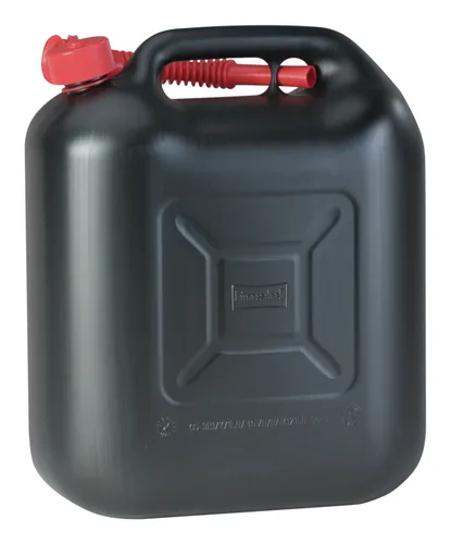 Benzinkanister 20 Liter - Hünersdorff Kraftstoffkanister - Schwarzer 20 l Reservekanister aus robustem Kunststoff, ideal für den sicheren Transport von Benzin oder Diesel. Hergestellt in Deutschland für höchste Qualität.