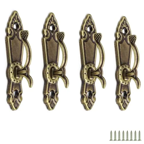 Curtain Hooks, 0XBIT 4 Stück Gardinenhalter Wand, Vorhang Halter mit Schrauben, für Wandvorhänge, Fenstervorhänge, Handtuch, Tasche