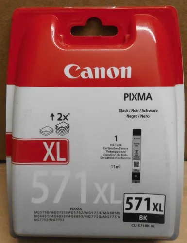 Canon Originaltinte CLI-571XL BK - Größe XL, Schwarz, hohe Seitenleistung und ideal für brillante Druckergebnisse