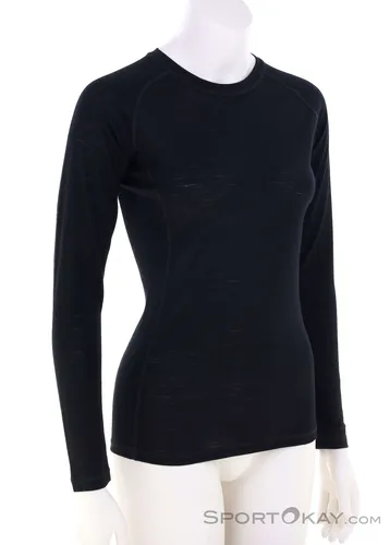 GripGrab Merino Blend Thermal LS Damen Funktionsshirt Schwarz - Hochwertiges Funktionsshirt für Damen aus einer strapazierfähigen Merino-Polyester-Mischung. Hält warm und bietet optimalen Tragekomfort bei wechselnden Temperaturen.