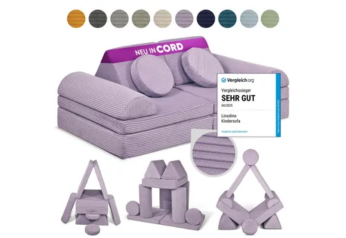 Linodino Kindersofa Spielsofa – Kreativer Indoorspielplatz für Kinder - Sofas – Das Linodino Spielsofa bietet vielseitige Spielmöglichkeiten mit einem modularen Design und 3 Jahren Garantie. Ideal für Fantasie und motorische Fähigkeiten.