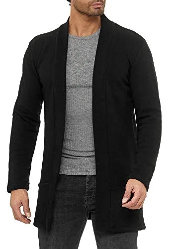 Redbridge Cardigan für Herren - Stylische Sweatjacke im Long Cut Schwarz - Strickjacke für Herren mit hochwertiger Materialqualität und modernem Oversize-Schnitt. Ideal für sportliche Casual-Looks und perfekt für Übergangszeiten.