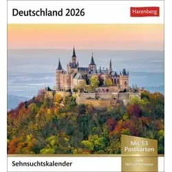 Deutschland Sehnsuchtskalender 2026 - Wochenkalender mit 53 Postkarten