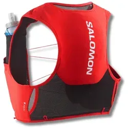 Salomon Sense Pro 6 Trinkweste - Rot - XS - Trinksystem für Trailrunning, bietet Platz für 6L Ausrüstung und ist ideal für lange Distanzen von 50 bis 100 km.