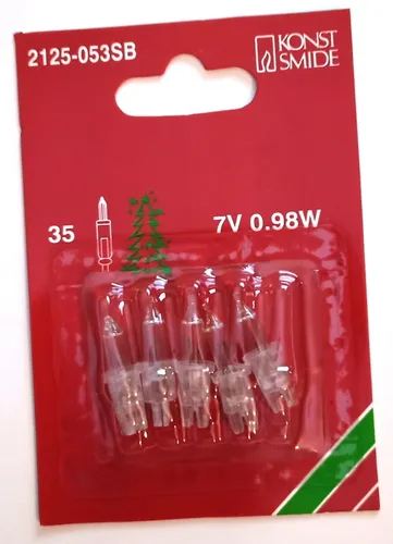 Lämpchen für Konstsmide Miniatur-Lichterkette 7V, 0,98W, klar, 5er Set