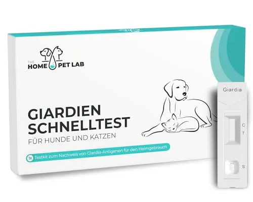 The Home Pet Lab 1 x Giardien Schnelltest Hund & Katze - Giardien-Test zuverlässig als Test bei Darmparasiten und Durchfall - Für Hunde & Katzen bei Giardia (1 x Test)