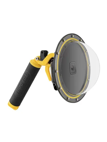 TELESIN Underwater Case Dome Port für GoPro Hero 9-12 - Actionkamera Zubehör mit schwimmfähigem, wasserdichtem Gehäuse bis 30m Tiefe, ideal für kreative Aufnahmen über und unter Wasser.