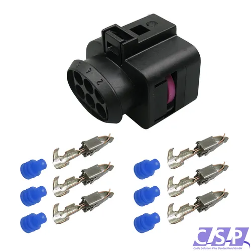 Stecker passt zu VW 1J0973733 Reparatursatz 6-pol Buchse 0,5²-1,0² 1J0 973 733