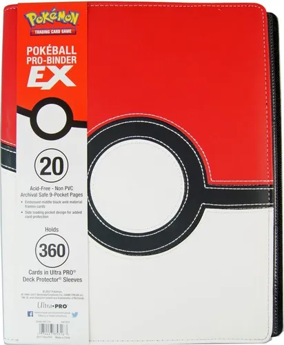 Pokemon Pro Binder EX - Pokeball 9-Pocket - TCG Ordner, Sammelmappen & -hüllen mit 9-Pocket Design, ideal zum sicheren Aufbewahren Ihrer Pokemon-Karten im beliebten Pokeball-Motiv.
