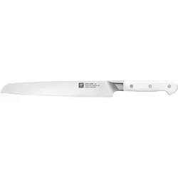 ZWILLING Pro le blanc Brotmesser 23 cm mit Wellenschliff - Das ZWILLING Pro le blanc Brotmesser mit 23 cm Klinge und Wellenschliff ist ideal für präzises Schneiden von Brot und Brötchen. Hochwertige Verarbeitung für langanhaltende Schärfe und Komfort in der Küche.