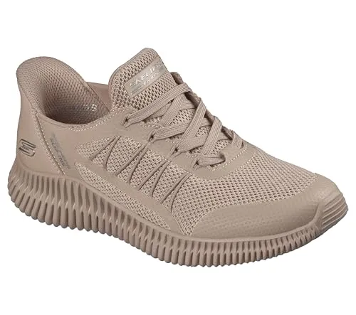 Skechers Bobs Geo Lite - Divine Pace 117413-TAN Damen Sneaker - Bequeme und stylische Damen Sneaker aus Textil in brauner Farbe, ideal für den Alltag und lange Spaziergänge.