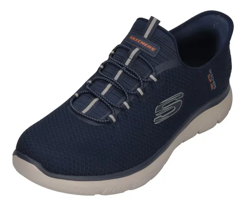 Skechers Herren Summits High Range Turnschuhe, Navy Mesh/Trim, 48.5 EU Weit - Händefreie Slip-Ins für einfachen Einstieg. Mit exklusivem Fersenkissen und luftgekühlter Memory Foam Einlegesohle für zusätzlichen Komfort. Ideal für den täglichen Gebrauch.