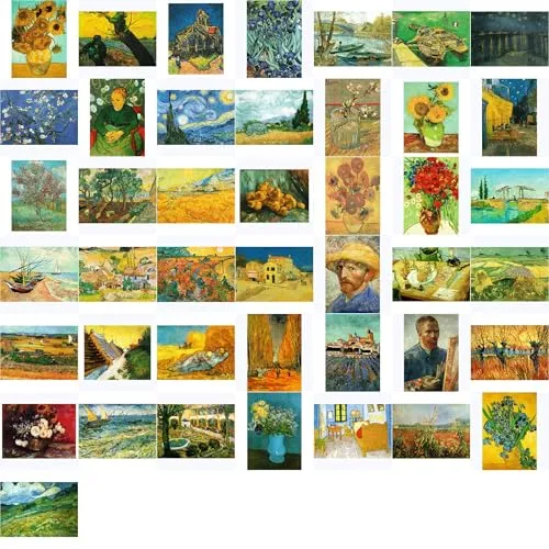 Kunstkarten-Komplett-Set Vincent van Gogh - Kunstpostkarten-Set mit beeindruckenden Reproduktionen von Vincent van Gogh, ideal zum Verschenken oder Dekorieren, im praktischen A6-Format.