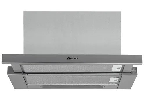 Bauknecht Dunstabzugshaube 60 cm Flachschirm silbergrau DBAH64LMX - Dunstabzugshaube in silbergrau, mit leistungsstarker Abluftleistung von 448 m³/h, LED-Licht und energieeffizientem Aluminium Fettfilter für optimale Luftqualität in Ihrer Küche.
