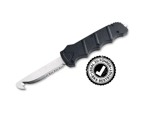 Böker Plus Rescue OTF Rettungswerkzeug - Praktisches Rettungsmesser mit ergonomischem Griff, rostbeständiger D2 Stahlklinge und lebenslanger Herstellergarantie. Ideal für Notfälle und Outdoor-Aktivitäten.
