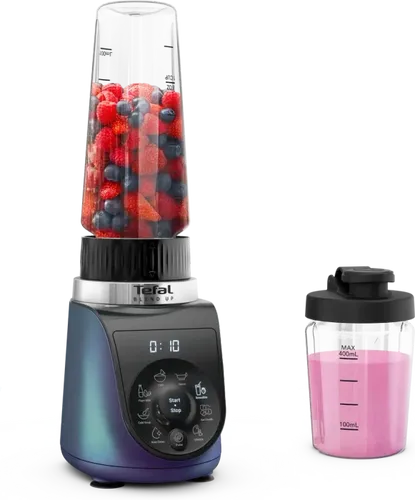 Tefal Standmixer BL19H4 Blend Up, 1000 W - Kompakter Mixer mit 8 automatischen Programmen und Silence-Modus für leises Mixen. Ideal für Smoothies to go in BPA-freien Flaschen.