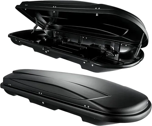 VDP Dachbox für Volkswagen Tiguan 5-Türer (ab 2016) - 400Ltr abschließbar mit Alu Dachträger - Gepäckträger mit 400Ltr abschließbarer Dachbox VDP JUXT400 und Alu Dachträger RB003, perfekt für Ihren Volkswagen Tiguan 5-Türer ab 2016. Ideal für zusätzlichen Stauraum auf Reisen.