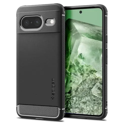 Spigen Rugged Armor Hülle Kompatibel mit Google Pixel 8 -Schwarz