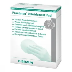 Prontosan Debridement Pad - Arzneimittel für effektives Debridement, schont intaktes Gewebe und absorbiert überschüssiges Exsudat, ideal für die Wundbehandlung.