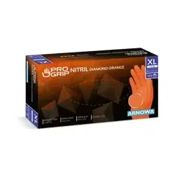PROGRIP Nitril Diamond Orange Einmalhandschuhe, puderfrei, orange 362-XL , 1 Packung = 50 Stück, Größe XL