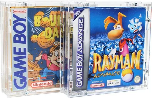 Verschraubtes Case aus Acrylglas für ein Nintendo Gameboy, Gameboy Advance oder Gameboy Color Spiel in/ Schutzbox / Protector / Schutzhülle / UV-Schutz / Transparent / Games  - Zeigis®