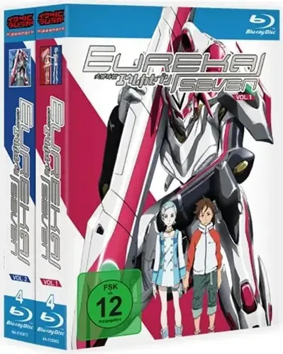 Eureka Seven - Gesamtausgabe ohne Schuber - Episoden 1-50 - Anime-Serie über den 14-jährigen Renton, der mit dem riesigen Roboter Nirvash und der Pilotin Eureka aufregende Abenteuer erlebt. Fesselnde Story und emotionale Entwicklung!