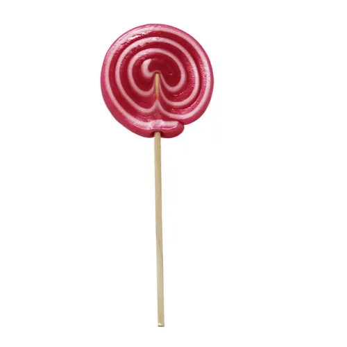 Spiral Lolly Girl rosa weiß großer Lutscher mit Kirschgeschmack 80g
