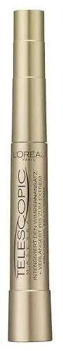 L'Oréal Paris Telescopic Mascara Schwarz - Die L'Oréal Paris Telescopic Mascara sorgt für bis zu 60% längere Wimpern. Mit einem flexiblen Multi-Bürstchen erreicht sie jede Wimper und sorgt für ein gleichmäßiges Ergebnis. Ideal für einen beeindruckenden Augenaufschlag!