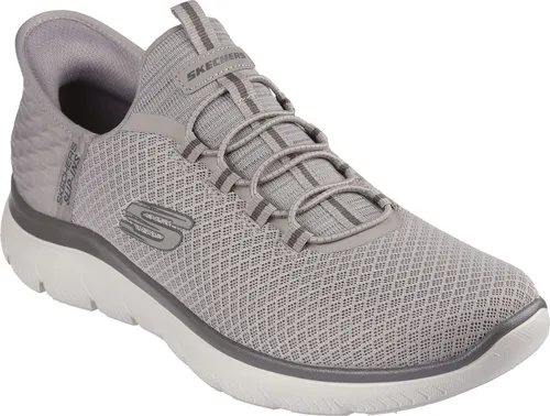 Skechers Herren Slipper Slip-Ins 491/2 – Komfortabel und Praktisch - Die Skechers Slip-Ins bieten höchsten Tragekomfort und ein innovatives Fersenkissen für einfaches Anziehen. Atmungsaktives Mesh-Obermaterial und gepolsterte Einlegesohle für ein angenehmes Laufgefühl.