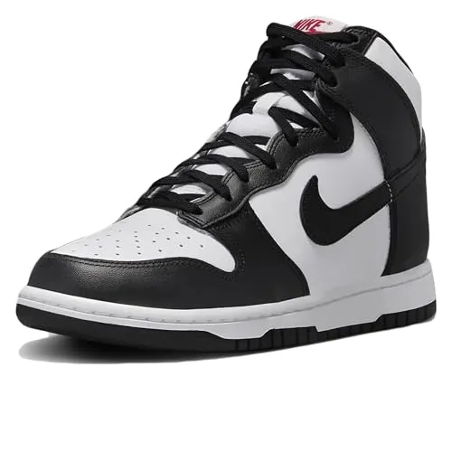 Nike Damen Dunk High Sneaker - White Black University Red, 39 EU - Damen-Sneaker mit gepolsterter Oberseite und bequemer Schaumzwischensohle für besten Tragekomfort und Stil.