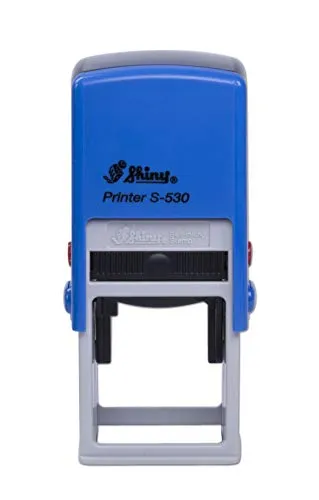 Quadratischer Stempel mit eigenem Text und Logo personalisieren - Shiny S-530, 30 x 30 mm, selbst gestalten - inkl. Stempelkissen