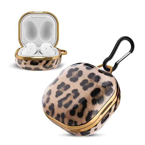 Cadorabo Hülle kompatibel mit Samsung Galaxy Buds PRO/LIVE/Buds 2 - Design Leopard - Tragbare IMD Kopfhörer Schutzhülle Case