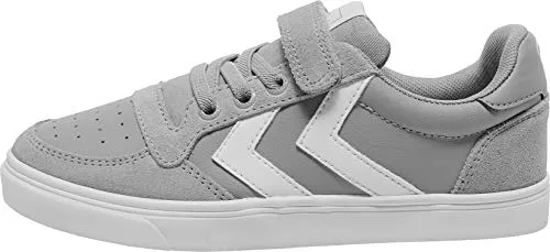 Hummel Unisex Kinder Slimmer Stadil Leather Low JR Sneaker - Niedrige Sneaker für Kinder aus hochwertigem Leder, bieten Komfort und Stil für jeden Anlass.