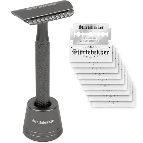Störtebekker® Premium Rasierständer 'Oslo' mit Rasierhobel - Edles Rasierset für Herren - Rasierständer und Premium Rasierhobel im Set, ideal für eine präzise Rasur. Edles Design mit rutschfestem Griff und stabilem Stand – das perfekte Geschenk für Männer.