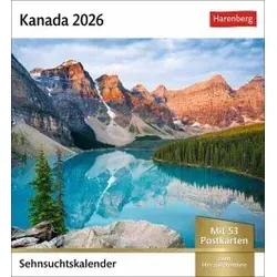 Kanada Sehnsuchtskalender 2026 - Wochenkalender mit 53 Postkarten