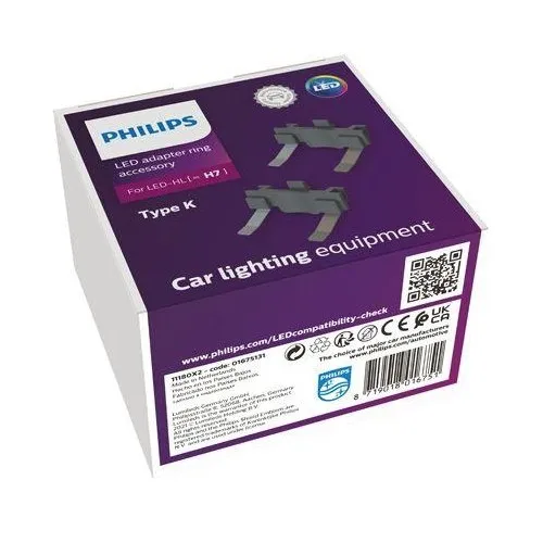 Philips H7-LED Adapter Ring 11180X2 - Hochwertiger Adapter Ring für H7-LED-Scheinwerfer, sorgt für eine einfache Installation und optimale Lichtausbeute im Fahrzeug.