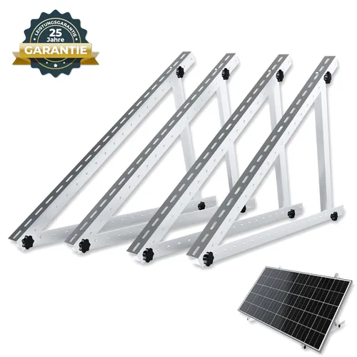 VESKA Montagehalterung Set für PV-Module - Solar-Zubehör für einfache Installation von PV-Modulen, wahlweise für 1 oder 2 Module, inklusive Anleitung.