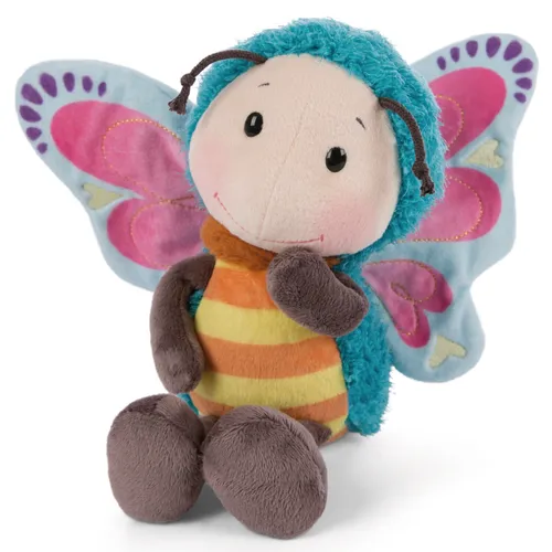 NICI Plüsch Schmetterling 18 cm – Blau - Kuscheliger Plüsch-Schmetterling aus der Hello Spring Kollektion, mit detailverliebten Bestickungen. Ideal für Groß und Klein, waschbar bei 30 °C.