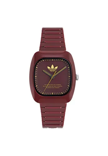 adidas Originals Quarzuhr RETRO WAVE TWO - Stylische Quarzuhr in Burgunderrot mit robustem Polyurethan-Gehäuse. Ideal für den täglichen Gebrauch und ein echtes Fashion-Statement.