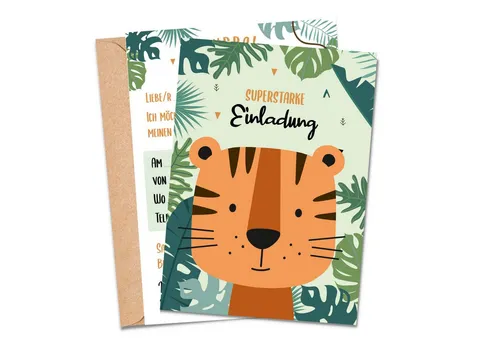 MeinBaby123® Einladungskarten Kindergeburtstag inkl. 10 Umschläge, Kindergeburtstag Jungs und Mädchen, Geburtstagseinladungen Kinder