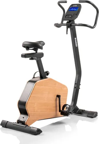 HAMMER Ergometer CardioPace 5.0 NorsK - 24 Programme, Bluetooth, edles Holz-Design mit 46 % weniger Kunststoff und geräuschlosem Magnetbremssystem